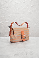 FWRD Renew Fendi Woven Leather Baguette Shoulder Bag in Multi, view 4, click to view large image.