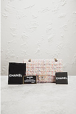 FWRD Renew Chanel Medium Quilted Tweed Double Flap Chain Shoulder Bag in Multi, view 10, click to view large image.