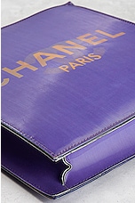 FWRD Renew Chanel Hologram Chain Shoulder Bag in Purple, view 7, click to view large image.