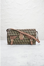 FWRD Renew Fendi Sweety Sweet Baguette Shoulder Bag in Brown, view 2, click to view large image.