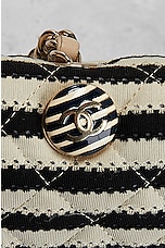 FWRD Renew Chanel Medium Quilted Sailor Double Flap Chain Shoulder Bag in Black & White, view 10, click to view large image.