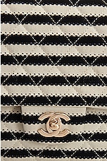FWRD Renew Chanel Medium Quilted Sailor Double Flap Chain Shoulder Bag in Black & White, view 6, click to view large image.