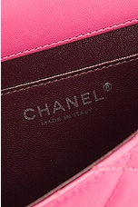 FWRD Renew Chanel Quilted Lambskin Wallet On Chain Bag in Pink, view 5, click to view large image.