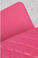 FWRD Renew Chanel Quilted Lambskin Wallet On Chain Bag in Pink, view 7, click to view large image.