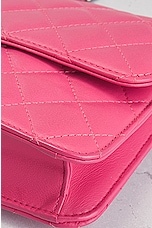 FWRD Renew Chanel Quilted Lambskin Wallet On Chain Bag in Pink, view 9, click to view large image.