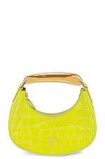 FWRD Renew TOM FORD Bianca Mini Hobo Bag in Acid Yellow Croc, view 1, click to view large image.