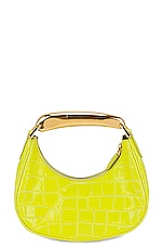 FWRD Renew TOM FORD Bianca Mini Hobo Bag in Acid Yellow Croc, view 2, click to view large image.