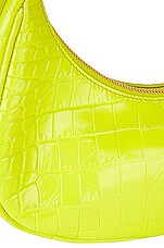 FWRD Renew TOM FORD Bianca Mini Hobo Bag in Acid Yellow Croc, view 6, click to view large image.