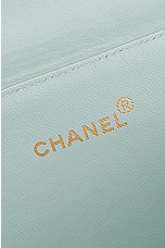 FWRD Renew Chanel Coco Mark Quilted Lambskin Doubleflap Handbag in Mint, view 5, click to view large image.