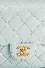 FWRD Renew Chanel Coco Mark Quilted Lambskin Doubleflap Handbag in Mint, view 6, click to view large image.