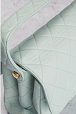 FWRD Renew Chanel Coco Mark Quilted Lambskin Doubleflap Handbag in Mint, view 7, click to view large image.