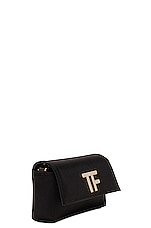 FWRD Renew TOM FORD Satin Crystal Small Shoulder Bag in Black, view 4, click to view large image.