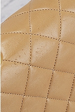 FWRD Renew Chanel Medium Quilted Lambskin Classic Double Flap Shoulder Bag in Beige, view 7, click to view large image.