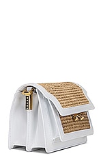 FWRD Renew Marni Mini Trunk Soft Bag in Sand Storm & Lily White, view 4, click to view large image.
