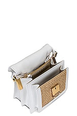 FWRD Renew Marni Mini Trunk Soft Bag in Sand Storm & Lily White, view 5, click to view large image.