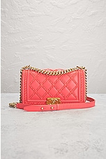 FWRD Renew Chanel Medium Boy Bag in Pink, view 2, click to view large image.