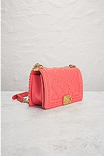 FWRD Renew Chanel Medium Boy Bag in Pink, view 4, click to view large image.