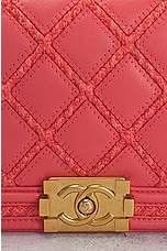 FWRD Renew Chanel Medium Boy Bag in Pink, view 6, click to view large image.