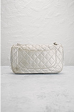 FWRD Renew Chanel Lambskin Icy Cool Flap Bag in Silver, view 3, click to view large image.