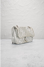 FWRD Renew Chanel Lambskin Icy Cool Flap Bag in Silver, view 4, click to view large image.