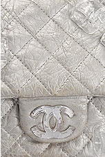 FWRD Renew Chanel Lambskin Icy Cool Flap Bag in Silver, view 6, click to view large image.