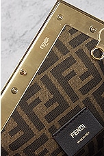 FWRD Renew Fendi Shearling First Bag in Beige, view 7, click to view large image.