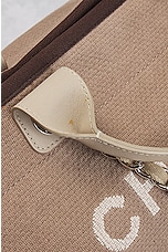 FWRD Renew Chanel Deauville GM 2 Way Tote Bag in Beige, view 8, click to view large image.
