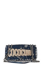 FWRD Renew Chanel Sequin Chain Shoulder Bag in Black, view 1, click to view large image.