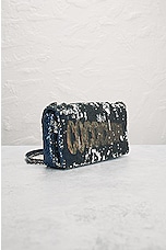 FWRD Renew Chanel Sequin Chain Shoulder Bag in Black, view 4, click to view large image.