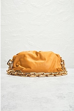 FWRD Renew Bottega Veneta The Pouch Chain Bag in Ocra & Gold, view 2, click to view large image.