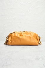 FWRD Renew Bottega Veneta The Pouch Chain Bag in Ocra & Gold, view 3, click to view large image.