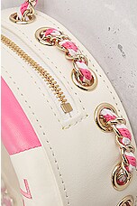 FWRD Renew Chanel Cruise Line Float Chain Shoulder Bag in Pink, view 8, click to view large image.