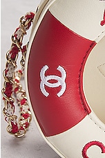 FWRD Renew Chanel Cruise Line Float Chain Shoulder Bag in Red, view 6, click to view large image.