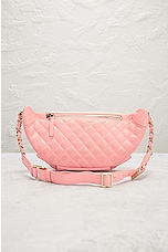 FWRD Renew Chanel Bi Classic Quilted Lambskin Waist Bag in Pink, view 3, click to view large image.