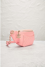 FWRD Renew Chanel Bi Classic Quilted Lambskin Waist Bag in Pink, view 4, click to view large image.