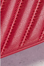 FWRD Renew Chanel Quilted V Stitched Chevron Lambskin Shoulder Bag in Red, view 9, click to view large image.