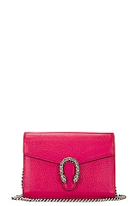 FWRD Renew Gucci Dionysus Chain Shoulder Bag in Pink, view 1, click to view large image.