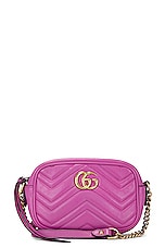 FWRD Renew Gucci GG Marmont Shoulder Bag in Pink, view 1, click to view large image.
