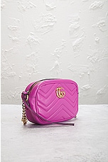 FWRD Renew Gucci GG Marmont Shoulder Bag in Pink, view 4, click to view large image.