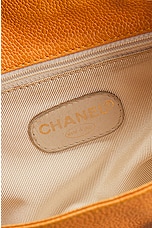 FWRD Renew Chanel Triple Coco Caviar Chain Backpack in Orange, view 5, click to view large image.