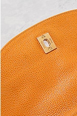 FWRD Renew Chanel Triple Coco Caviar Chain Backpack in Orange, view 8, click to view large image.