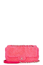 FWRD Renew Chanel Terry Chain Shoulder Bag in Pink, view 1, click to view large image.