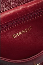 FWRD Renew Chanel Caviar Turnlock Backpack in Burgundy, view 5, click to view large image.
