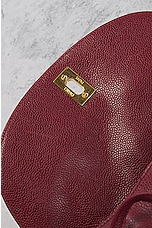 FWRD Renew Chanel Caviar Turnlock Backpack in Burgundy, view 7, click to view large image.