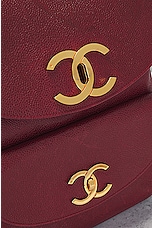 FWRD Renew Chanel Caviar Turnlock Backpack in Burgundy, view 8, click to view large image.