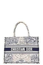 FWRD Renew Dior Book Tote Bag in Blue, view 1, click to view large image.