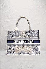 FWRD Renew Dior Book Tote Bag in Blue, view 2, click to view large image.