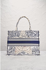 FWRD Renew Dior Book Tote Bag in Blue, view 3, click to view large image.
