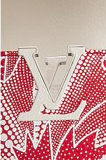 FWRD Renew Louis Vuitton Calfskin Capucines Handbag in Red, view 6, click to view large image.