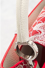 FWRD Renew Louis Vuitton Calfskin Capucines Handbag in Red, view 8, click to view large image.